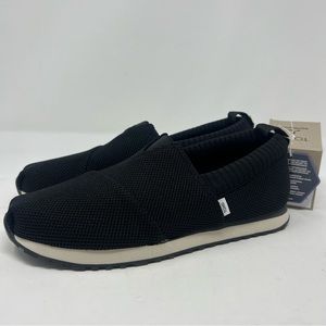 NWT Toms Alpergata Resident Black Repreve Knot Slip On Sneaker Size 8